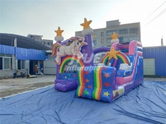commercial bouncy castle unicorn inflatable bouncer combo slide