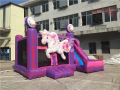 outdoor commercial party time unicorn inflatable water slide bouncer combo