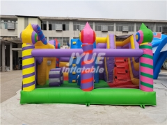 High duty pvc Fashion Popular Funny Kid inflatable combo castle with slide