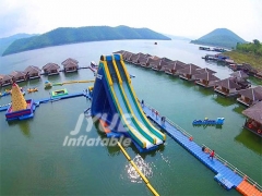 0.9mm PVC Tarpaulin Inflatable Water Obstacle Course For Sale