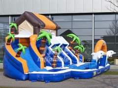 0.55mm PVC Tarpaulin Jungle House Kids Water Park For Sale