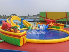 Amusement Park Outdoor Jungle World Kids Inflatable Water Park Cheap