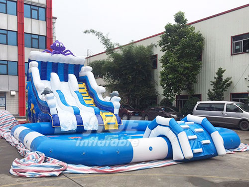 Ocean Theme Octopus Inflatable Water Land Mobile Park For Backyard Water Inflatables
