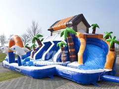 0.55mm PVC Tarpaulin Jungle House Kids Water Park For Sale