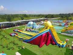 Commercial PVC Material Hippo Giant Inflatable Water Slide For Adult