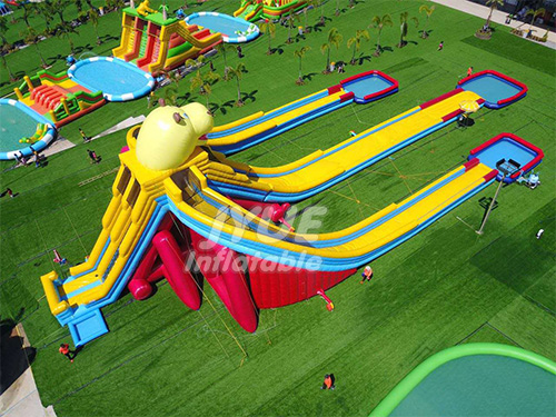 Commercial PVC Material Hippo Giant Inflatable Water Slide For Adult