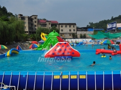 Large Portable Inflatable PVC Plastic Intex Family Rectangle Intex Metal Steel Frame Swimming Pool for Sale