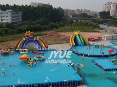 Commercial Metal Frame Steel Removable Swimming Pool Above Ground Water Park Pool