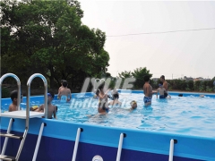 Large Intex Rectangular Metal Frame Swimming Pool