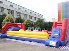 Inflatable Ball Challenge,Crazy Inflatable Jumping Big Ball Wipeout Course Game