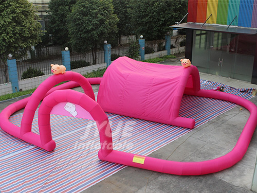 Best Quality Inflatable Go Kart Track Inflatable Race Track Inflatable Zorb Ball Track For Sale