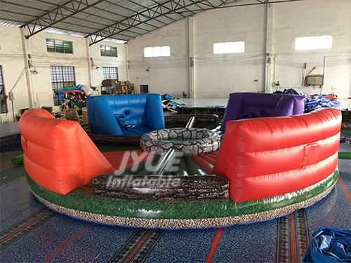 Interactive Hungry Hippo Games , Bungee Running Games Inflatable Run Sports For Sale