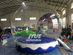 Merry Christmas Huge Inflatable Human Size Snow Globe Inflatable Bubble Tent And Tunnel