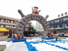 Outdoor Promotion Cheap Pirate Ship Inflatable Arch For Event