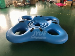 4 Person Inflatable Water Tube Air Chamber Cloverleaf Inflatable Water Park Tube