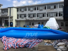 Square Blow Up Outdoor Inflatable Swimming Pool With Logo Printing