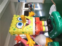 Customized Advertising Inflatable Animal Cartoon, Inflatable Spongebob Cartoon Characters For Display