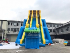 Blow Up Water Slide For Pool Inflatable Dropkick Water Slide With Air Jump Bag