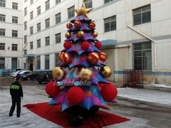 Customized Christmas Outdoor Use Decorative Inflatable Tree Purple Decorated Christmas Trees