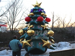 Customized Christmas Outdoor Use Decorative Inflatable Tree Purple Decorated Christmas Trees