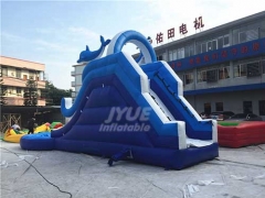 Best Price Promotion PVC Dolphin Inflatable Swimming Pool Slide For Kids