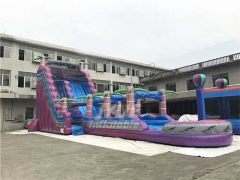 New Jungle Theme Inflatable Water Slide With Pool For Amusement Park