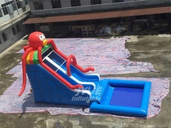 Large Summer PVC Kids Octopus Inflatable Water Slide With Pool