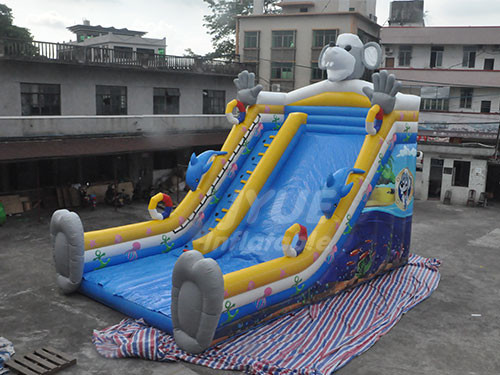Kids Indoor Commercial Bounce Elephant Inflatable Dry Slide For Kids