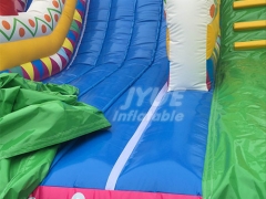 Popular Clown Theme Child Playground Slide Inflatable Jumping Slide For Sale