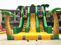 Safe Play Children's Entertainment Jungle Inflatable Slide Equipment Kids Jumping
