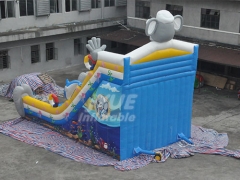 Kids Indoor Commercial Bounce Elephant Inflatable Dry Slide For Kids