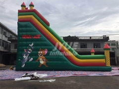 Printed Cartoon Tom And Jerry Inflatable Slide Game For Backyard