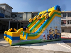 Customized Minion Theme Inflatable Water Slide For Backyard