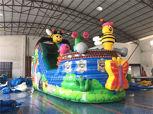 Commercial Hot Sale Inflatable Bee Pirate Air Slide For Kids Playground
