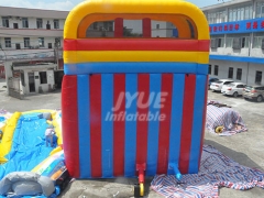 Kids Party Commercial Double Lane Inflatable Stair Slide For Children