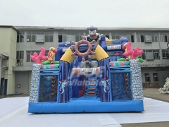 Commercial Inflatable Slides Pirate Ship Inflatable Dry Slide, Ship Big Slides For Sale