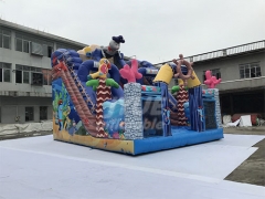 Commercial Inflatable Slides Pirate Ship Inflatable Dry Slide, Ship Big Slides For Sale