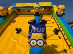 Customized Minion Theme Inflatable Water Slide For Backyard
