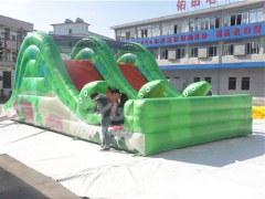 PVC Material Funny And Crazy Kids Play Snake Theme Dry Slide For Kids