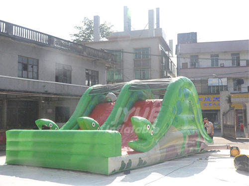 PVC Material Funny And Crazy Kids Play Snake Theme Dry Slide For Kids