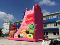 Manufacture Funny Inflatable Candy Bouncy Slide For Sale Outdoor Inflatable Bouncer Games