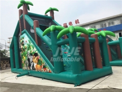 Ultimate Adult Kids Challenge Jungle Theme Large Inflatable Obstacle Course