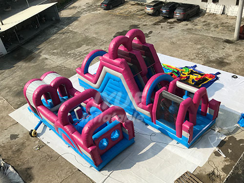 Inflatable Kids Adults Game Bounce House Obstacle Course For Outdoor Events