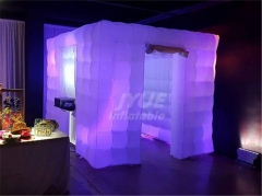 White Inflatable Cube Photo Booth Air Tent With Led Light