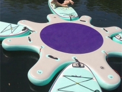 Custom Water Floating Inflatable Standup Surfboard Stand Up Sup Surf Paddle Board Dock Platform For Yoga