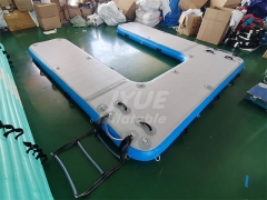 Drop stitch PVC Multifuntional Combination U Shape Inflatable Y Dock Island Floats Inflatable U Dock