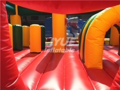 Giant outdoor adult entertainment party jumping castle double slide inflatable combo