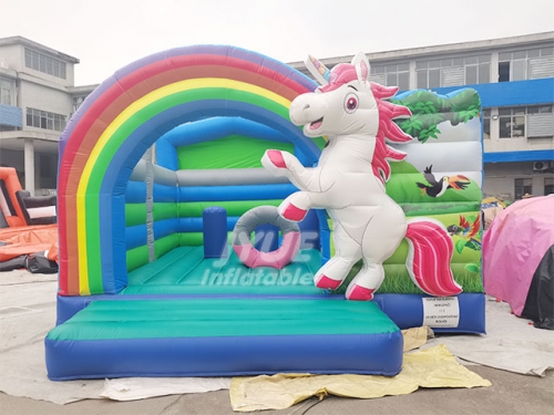 inflatable unicorn bounce house combo for sale