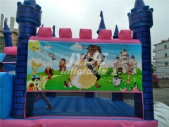 Hot Sale Bouncy House Beauty and the Beast theme inflatable bouncer slide combo