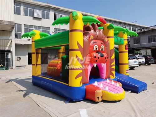 Commercial Backyard outdoor children Lion inflatable bouncy combo slide